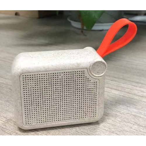 Wheat Straw Mini Super Sound FM Radio Portable Speaker