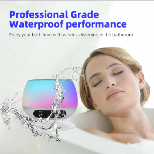 Waterproof Wireless Speaker with RGB Light Mini Speaker with Sucker